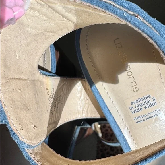 Liz Claiborne blue Suede Sandals - Picture 3 of 9